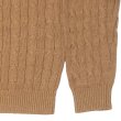 画像5: Yonetomi NEW BASIC（ヨネトミニューベーシック）ORGANIC BROWN COTTON KNIT P/O（オーガニックブラウンコットンニットプルオーバー）"CABLE" / Brown（ブラウン） (5)