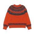 画像2: COOHEM（コーヘン）W's 交編 NORDIC KNIT P/O（ウィメンズ 交編 ノルディックニットプルオーバー）/ ORANGE（オレンジ） (2)
