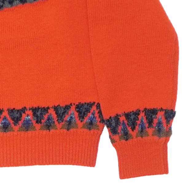 画像5: COOHEM（コーヘン）W's 交編 NORDIC KNIT P/O（ウィメンズ 交編 ノルディックニットプルオーバー）/ ORANGE（オレンジ） (5)