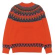 画像2: COOHEM（コーヘン）交編 NORDIC KNIT P/O（交編 ノルディックニットプルオーバー）/ ORANGE（オレンジ） (2)