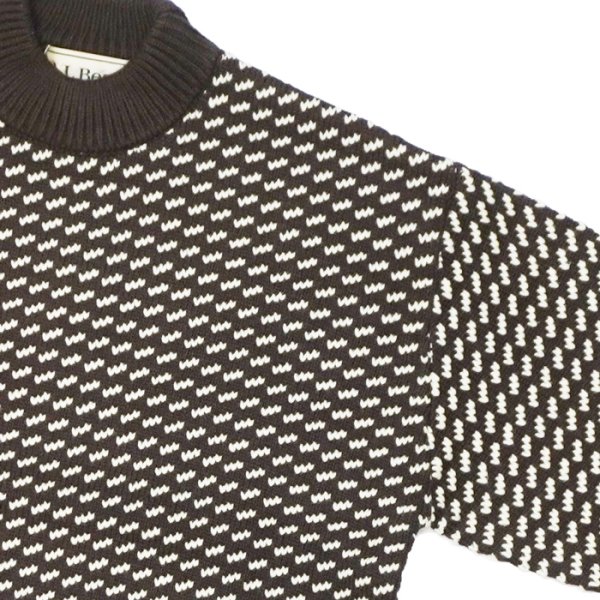 画像4: L.L.Bean Japan Edition（エルエルビーン ジャパンエディション）W's Wayne Sweater Bard's-Eye（ウィメンズ ウェインセーターバーズアイ） / Brown×Natural（ブラウン×ナチュラル） (4)