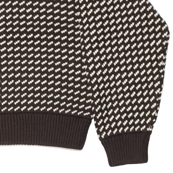 画像5: L.L.Bean Japan Edition（エルエルビーン ジャパンエディション）W's Wayne Sweater Bard's-Eye（ウィメンズ ウェインセーターバーズアイ） / Brown×Natural（ブラウン×ナチュラル） (5)