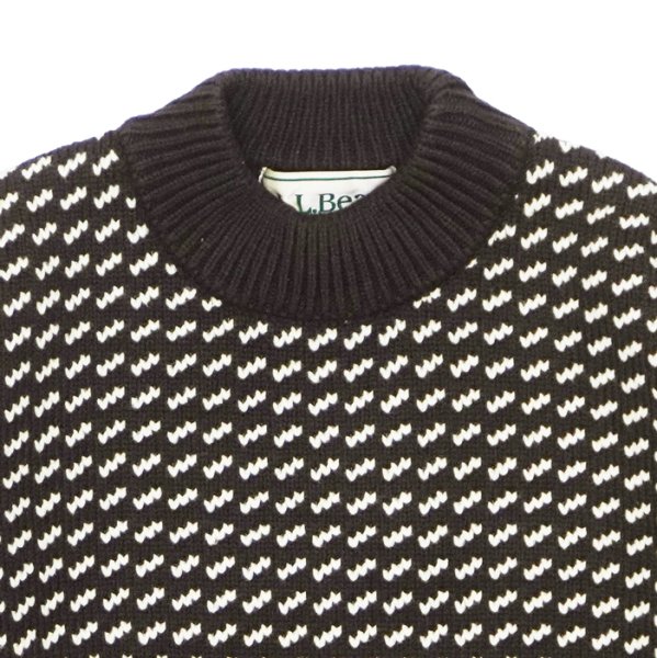 画像3: L.L.Bean Japan Edition（エルエルビーン ジャパンエディション）W's Wayne Sweater Bard's-Eye（ウィメンズ ウェインセーターバーズアイ） / Brown×Natural（ブラウン×ナチュラル） (3)