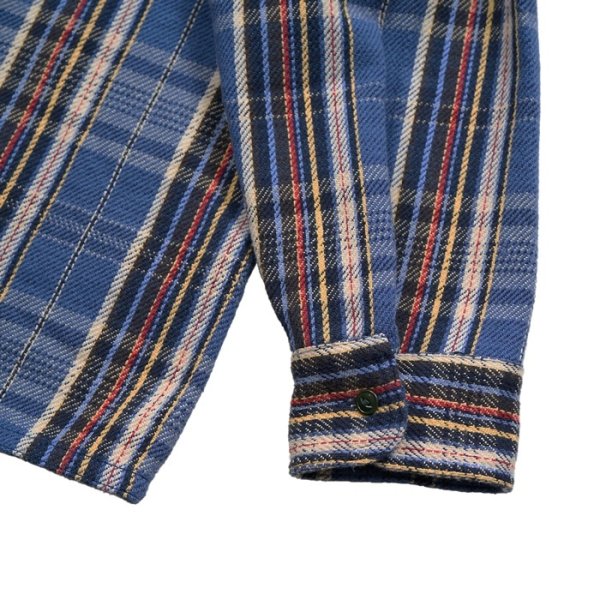 画像7: Nigel Cabourn（ナイジェル・ケーボン）FIELD SHIRT（フィールドシャツ）"HEAVY NEL REVERSIBLE" / Blue（ブルー） (7)