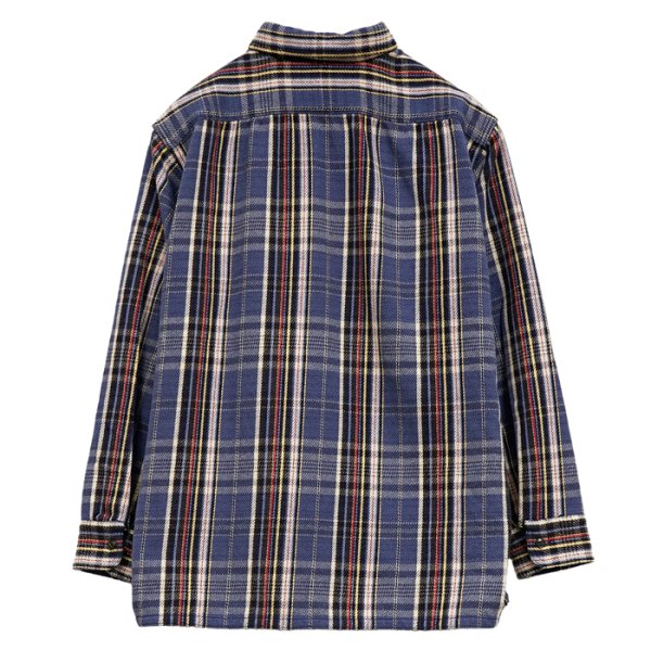 画像2: Nigel Cabourn（ナイジェル・ケーボン）FIELD SHIRT（フィールドシャツ）"HEAVY NEL REVERSIBLE" / Blue（ブルー） (2)