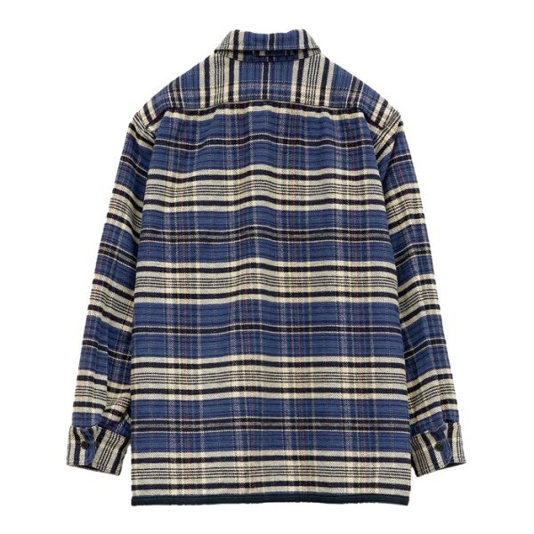 画像4: Nigel Cabourn（ナイジェル・ケーボン）FIELD SHIRT（フィールドシャツ）"HEAVY NEL REVERSIBLE" / Blue（ブルー） (4)