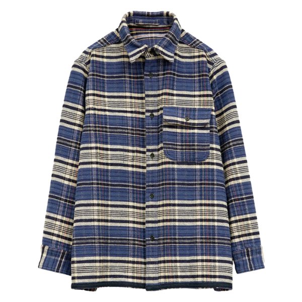 画像3: Nigel Cabourn（ナイジェル・ケーボン）FIELD SHIRT（フィールドシャツ）"HEAVY NEL REVERSIBLE" / Blue（ブルー） (3)