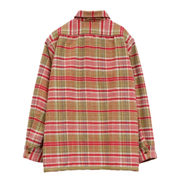画像4: Nigel Cabourn（ナイジェル・ケーボン）FIELD SHIRT（フィールドシャツ）"HEAVY NEL REVERSIBLE" / Red（レッド） (4)