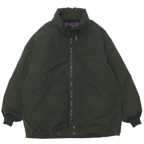 画像1: NEEDLES（ニードルズ）Hooded Down Sur Coat（フーデットダウンサーコート）"Wax High Density" / Green（グリーン） (1)