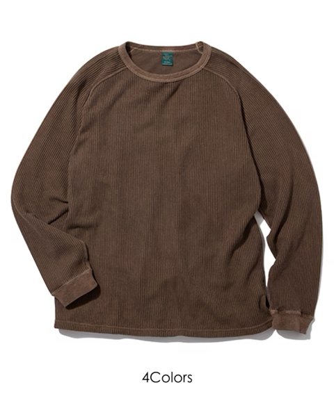 画像1: Good On（グッドオン）Long Sleeve Knit （ロングスリーブニット）"Rib Knit Pigment Dye" / 4Colors（全4色展開） (1)