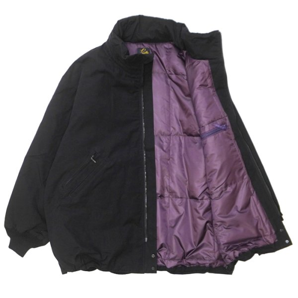 画像3: NEEDLES（ニードルズ）Hooded Down Sur Coat（フーデットダウンサーコート）"Wax High Density" / Black（ブラック） (3)