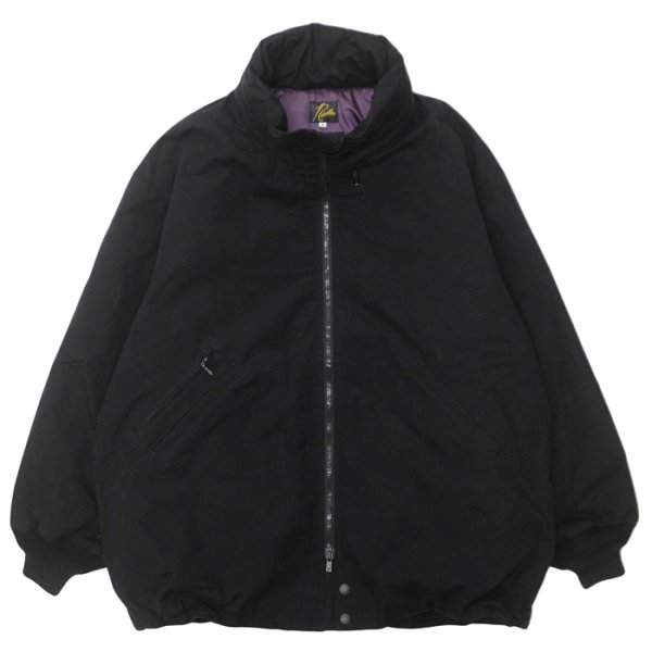 画像1: NEEDLES（ニードルズ）Hooded Down Sur Coat（フーデットダウンサーコート）"Wax High Density" / Black（ブラック） (1)