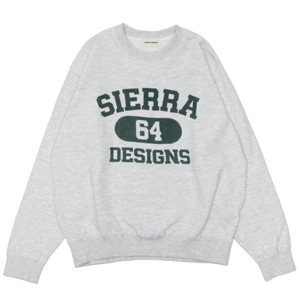 画像1: SIERRA DESIGNS（シエラデザインズ）SIERRA 64 SWEAT（シエラ64スウェット） / Ash Grey×Green（アッシュグレー×グリーン） (1)