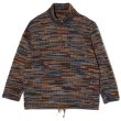 画像1: ENGINEERED GARMENTS（エンジニアードガーメンツ）Zip Moc Neck（ジップモックネック）"Wool Poly Sweater Knit" / Blue×Orange（ブルー×オレンジ） (1)