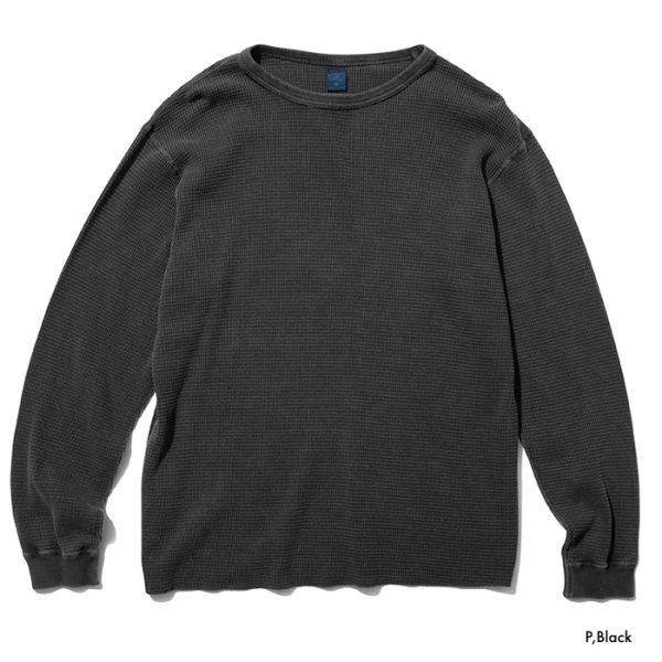 画像4: Good On（グッドオン）光電子 Long Sleeve Thermal （光電子ロングスリーブニット）"Rib Knit Pigment Dye" / 3Colors（全3色展開） (4)