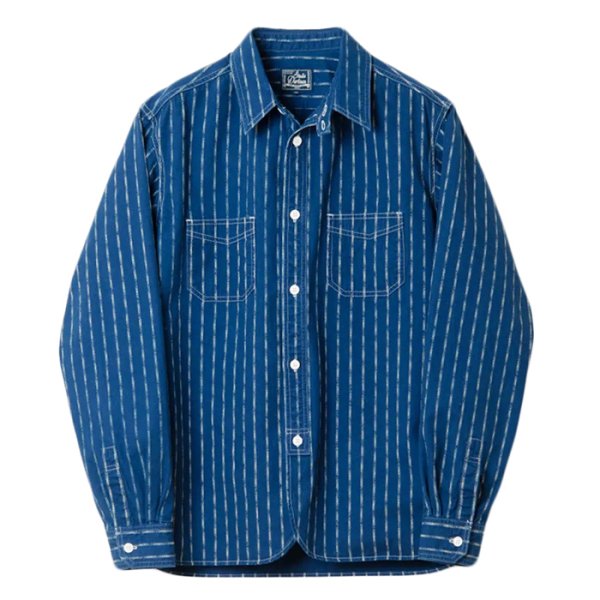 画像1: STUDIO D'ARTISAN（ステュディオ・ダ・ルチザン）リングウォバッシュシャツ / Indigo（インディゴ） (1)