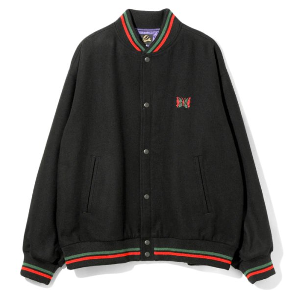 画像1: NEEDLES×A Tribe Called Quest（ニードルズ×ア・トライブコールドクエスト）B.B.Jacket（B.Bジャケット）"Wool Melton" / Black（ブラック） (1)