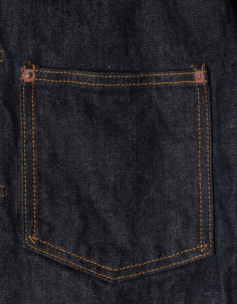 画像5: STRASSBURGER&Co（シュトラスバーガー・アンド・カンパニー）JUMBO 14.5oz セルビッチ 1st デニムジャケット WWII/Indigo（インディゴ） (5)