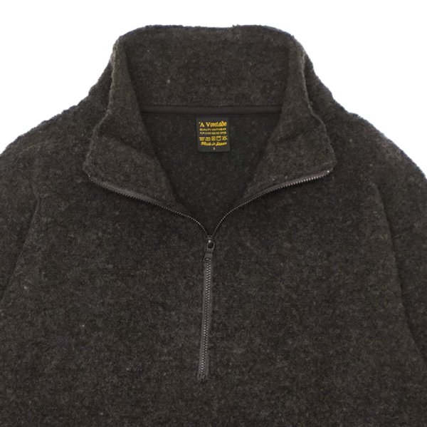 画像4: *A VONTADE（アボンタージ）Wool Half ZIp Pullover（ウールハーフジッププルオーバー）/ Dark Brown（ダークブラウン） (4)