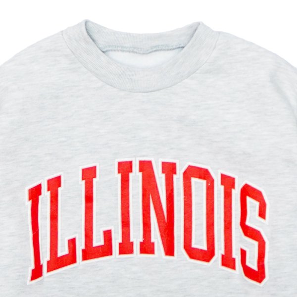 画像3: Sloppy Supply（スラッピーサプライ）NEO VINTAGE SWEAT（ネオヴィンテージスウェット）"ILLINOIS" / A,Gray White×Orange（アッシュグレーホワイト×オレンジ） (3)