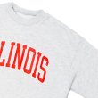 画像4: Sloppy Supply（スラッピーサプライ）NEO VINTAGE SWEAT（ネオヴィンテージスウェット）"ILLINOIS" / A,Gray White×Orange（アッシュグレーホワイト×オレンジ） (4)