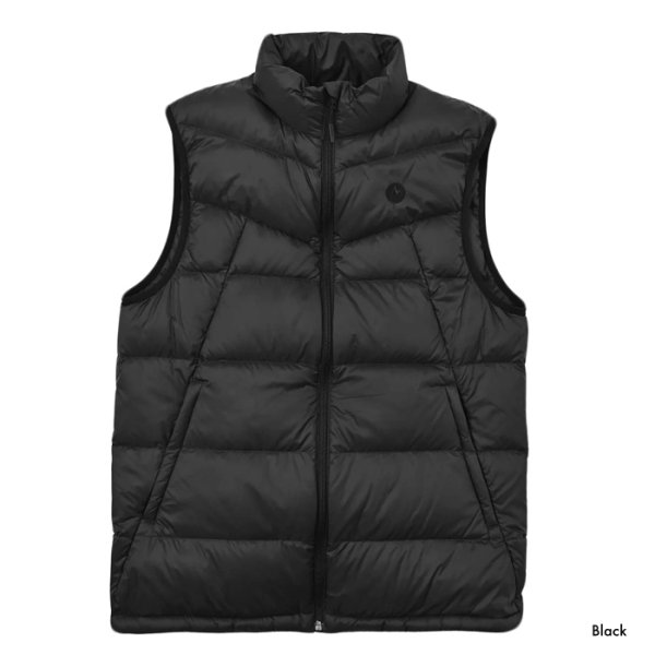 画像1: Marmot（マーモット）750FP Able Down Vest（750フィルパワー エイブルダウンベスト）/ Black（ブラック）・Warm Gray（ワームグレー） (1)
