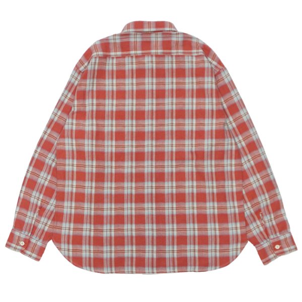 画像2: BARNS OUTFITTERS（バーンズアウトフィッターズ）Flannel Check Shirt（フランネルチェックシャツ） / RED（レッド） (2)