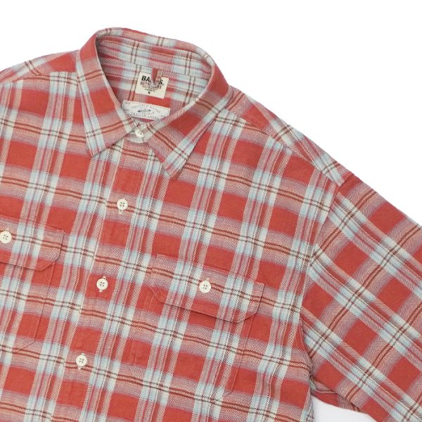 画像4: BARNS OUTFITTERS（バーンズアウトフィッターズ）Flannel Check Shirt（フランネルチェックシャツ） / RED（レッド） (4)