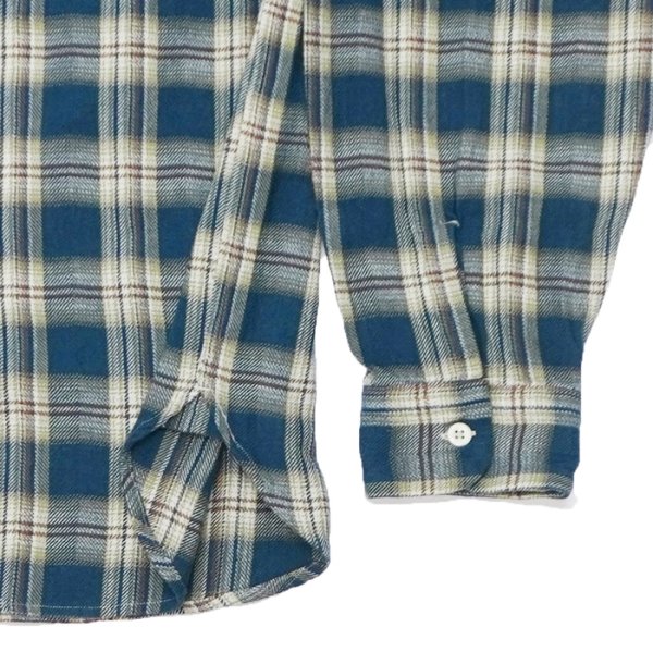 画像5: BARNS OUTFITTERS（バーンズアウトフィッターズ）Flannel Check Shirt（フランネルチェックシャツ） / Navy（ネイビー） (5)