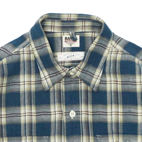 画像3: BARNS OUTFITTERS（バーンズアウトフィッターズ）Flannel Check Shirt（フランネルチェックシャツ） / Navy（ネイビー） (3)