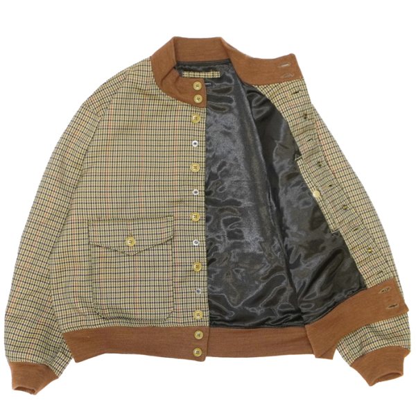 画像3: ENGINEERED GARMENTS（エンジニアードガーメンツ）A-1 Jacket（A-1ジャケット）"Polyester Gunclub Check" / Brown（ブラウン） (3)