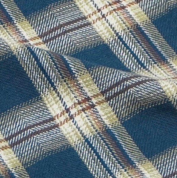 画像6: BARNS OUTFITTERS（バーンズアウトフィッターズ）Flannel Check Shirt（フランネルチェックシャツ） / Navy（ネイビー） (6)