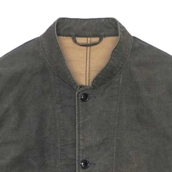 画像4: *A VONTADE（アボンタージ）Stand Collar Work Jacket （スタンドカラーワークジャケット）"Pigment Coating Moleskin" / Fade INK（フェードインク） (4)