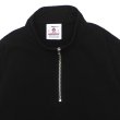 画像3: BARBARIAN（バーバリアン）12oz 1/4 ZIP COLLAR LONG SLEEVE SHIRT（12oz 1/4 ジップカラーロングスリーブシャツ）/ Black（ブラック） (3)