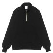 画像1: BARBARIAN（バーバリアン）12oz 1/4 ZIP COLLAR LONG SLEEVE SHIRT（12oz 1/4 ジップカラーロングスリーブシャツ）/ Black（ブラック） (1)