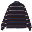 画像2: BARBARIAN（バーバリアン）Heavy Weight Rugby Collar Shirt（ヘビーウェイト ラグビーカラーシャツ） / Navy×Red×Orange×Gold（ネイビー×レッド×オレンジ×ゴールド） (2)