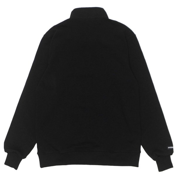 画像2: BARBARIAN（バーバリアン）12oz 1/4 ZIP COLLAR LONG SLEEVE SHIRT（12oz 1/4 ジップカラーロングスリーブシャツ）/ Black（ブラック） (2)