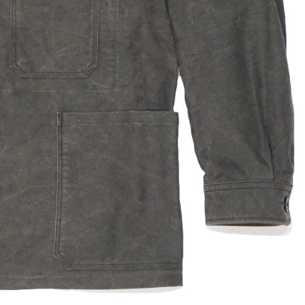 画像6: *A VONTADE（アボンタージ）Stand Collar Work Jacket （スタンドカラーワークジャケット）"Pigment Coating Moleskin" / Fade INK（フェードインク） (6)
