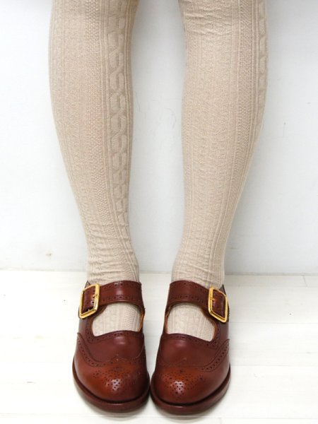 画像9: Tricker's(トリッカーズ)Mary Jane Brogue Shoes(メリージェーンブローグシューズ)レザーソール/Marron Antique(マロンアンティーク) (9)