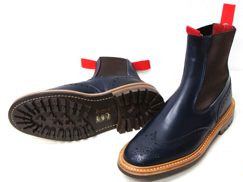 30％OFF！！Tricker's（トリッカーズ）サイドゴア ブローグブーツ 