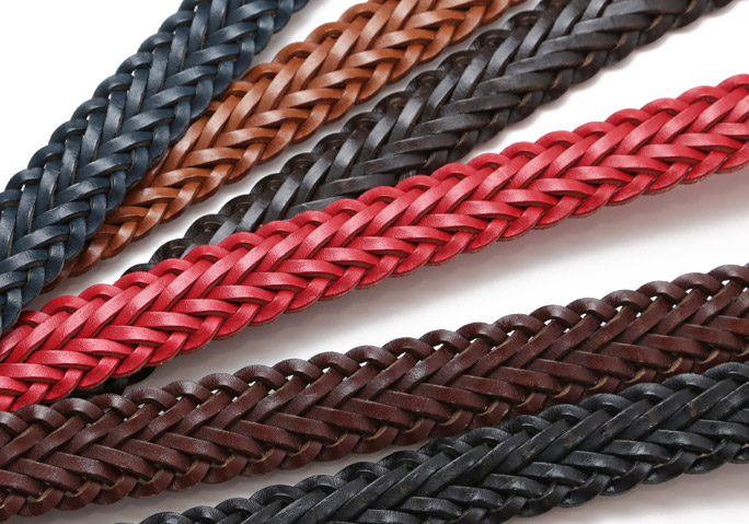 Whitehouse Cox（ホワイトハウスコックス）P-1127 Cow Hide 32mm Plaited Belt（メッシュベルト）/Red（レッド）  - タイガース・ブラザース本店オンラインショップ