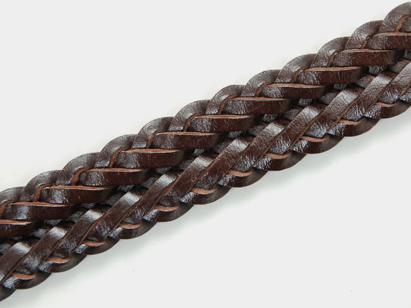 Whitehouse Cox（ホワイトハウスコックス）P-2274 Cow Hide 28mm Plaited Belt（メッシュベルト）/Dk.Brown（ダークブラウン）  - タイガース・ブラザース本店オンラインショップ