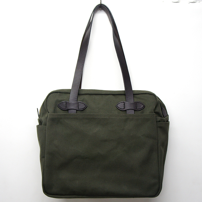 FILSON（フィルソン）TOTE BAG WITH ZIPPER（ジッパー付トートバッグ）/OTTER GREEN（オッターグリーン）