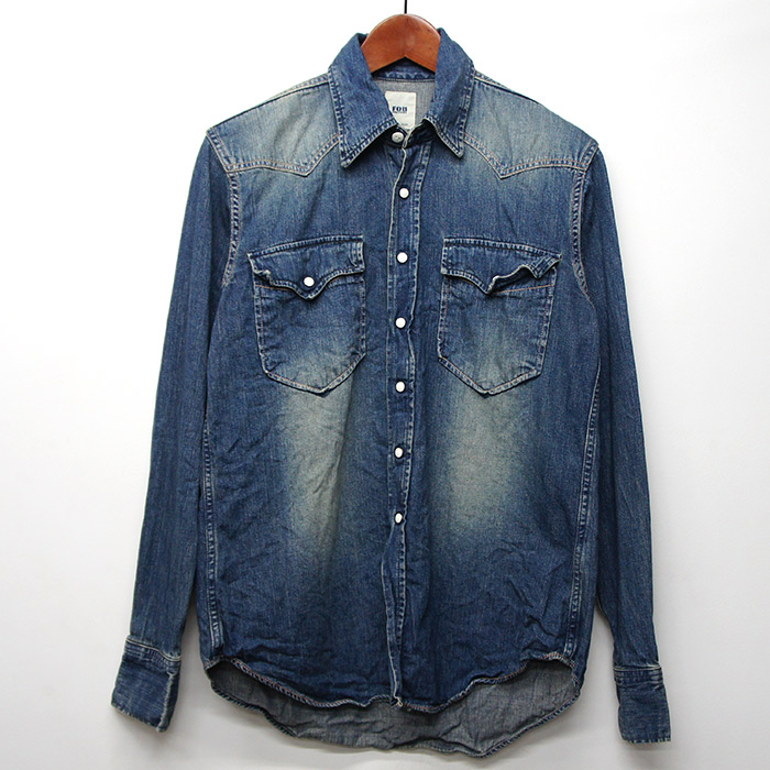F O B Factory エフオービーファクトリー Denim Western Shirt デニムウエスタンシャツ Navy ネイビー タイガース ブラザース本店オンラインショップ