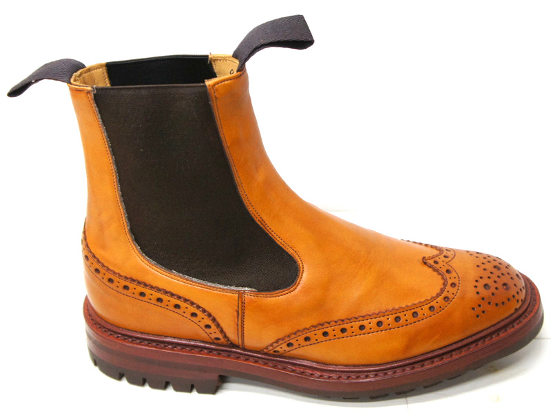 Tricker's（トリッカーズ）サイドゴア ブローグブーツ（Henry 