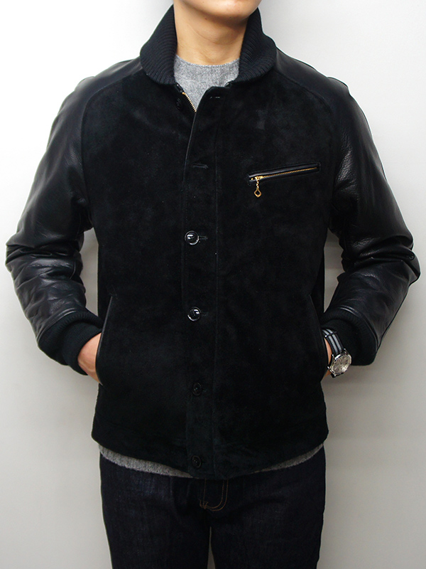 Y'2 LEATHER（ワイツーレザー）STEER SUEDE×STEER OIL RIB JACKET ...