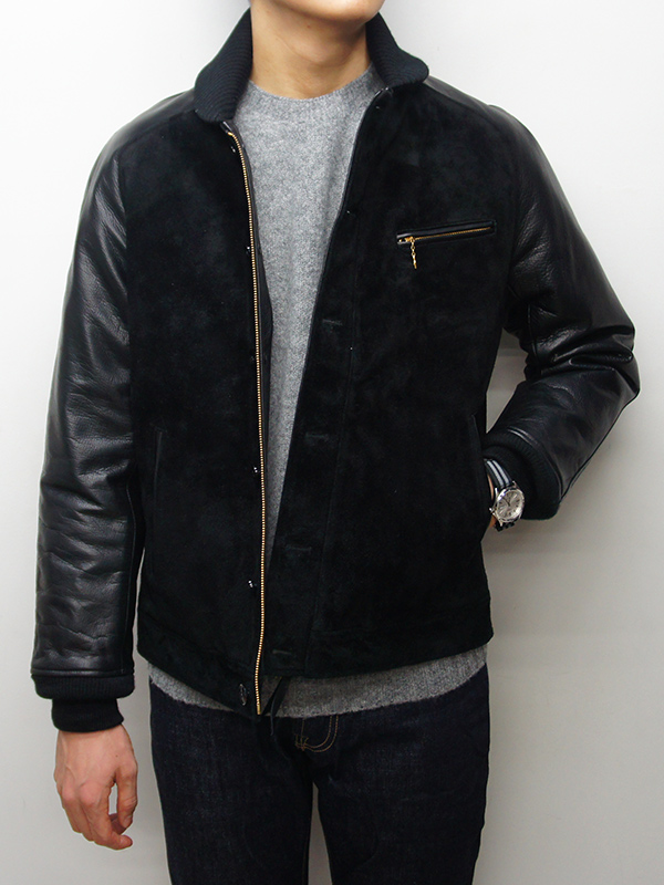 Y'2 LEATHER（ワイツーレザー）STEER SUEDE×STEER OIL RIB JACKET ...