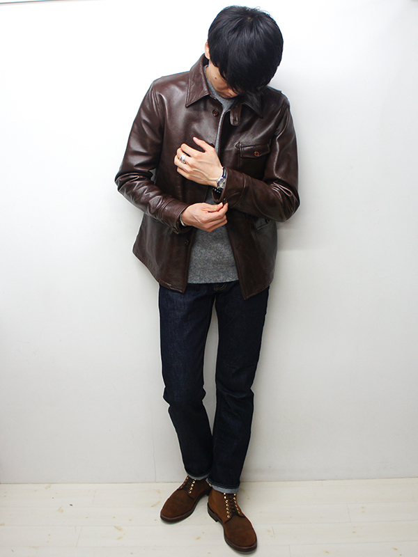 Y'2 LEATHER（ワイツーレザー）ANILINE HORSE SHIRT JACKET（アニリン