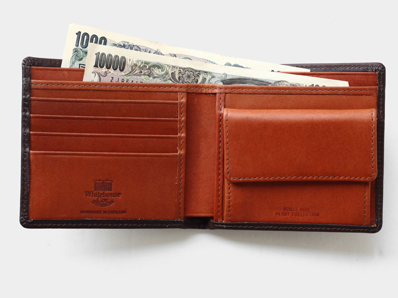 Whitehouse Cox（ホワイトハウスコックス）S7532 Coin Wallet（2つ折りウォレット）/Brown×Tan（ブラウン×タン）