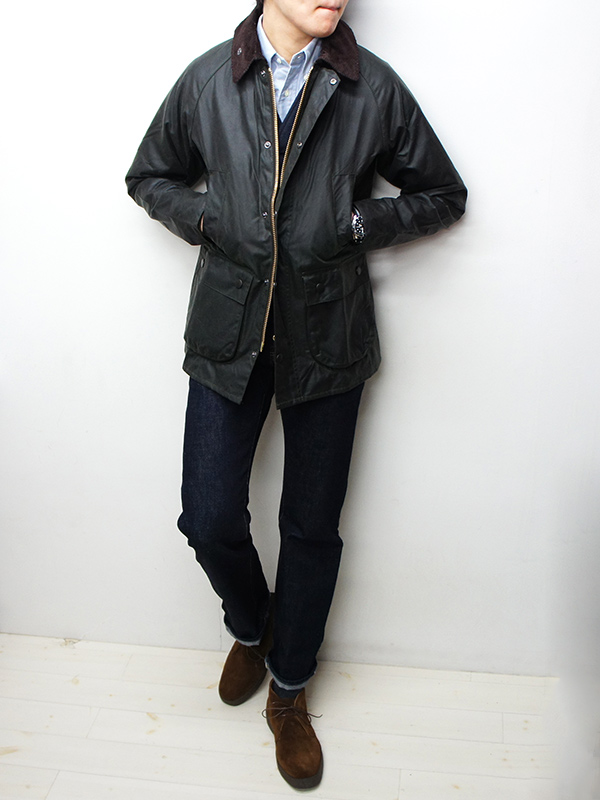 Barbour BEDALE SL 34 オイルドジャケット セージ